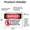 Signmission Hazardous Area No Enter Authorized Personnel Danger Sign, Vinyl Decal, 24in W x 18in L, 2PK OS-2PACK-DS-D-1824-L-1307 - alternate 4